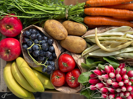 Panier de fruits et légumes